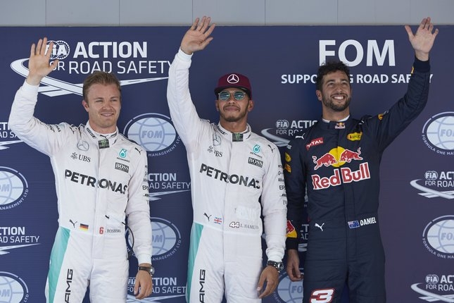 Nico Rosberg - Lewis Hamilton - Daniel Ricciardo